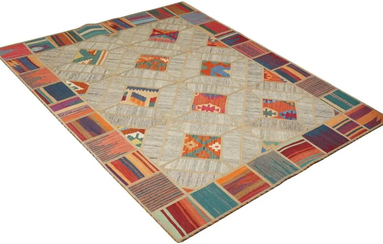 PersaTepp Teppich Kelim Tekkehdouz beige B/H/L: ca. 150x1x200 cm