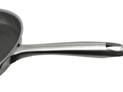 Pfanne silber Edelstahl D: ca. 28 cm
