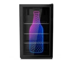 PKM Glastürkühlschrank GKS83FC2 schwarz B/H/L: ca. 44,5x83x47 cm