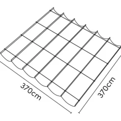 PLATINUM Faltsonnensegel Coolfit grau Polyethylen B/H/L: ca. 370x1x370 cm