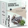 PLATINUM Sonnensegel Coolfit grau Polyethylen B/H/L: ca. 500x1x500 cm