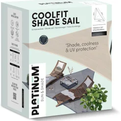 PLATINUM Sonnensegel Coolfit altweiß Polyethylen B/H/L: ca. 400x1x400 cm
