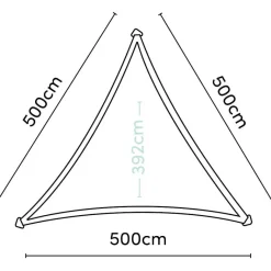PLATINUM Sonnensegel Dreamsail creme Polyester B/H/L: ca. 500x1x500 cm
