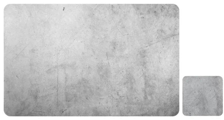 Platzset grau Polypropylen B/L: ca. 44x28 cm