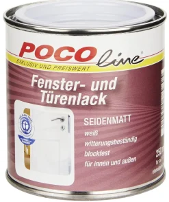 POCOline Acryl Fensterlack weiß seidenmatt ca. 0,25 l