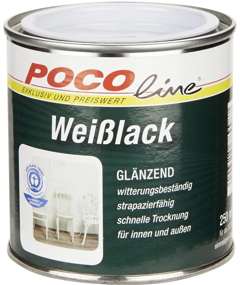 POCOline Acryl Weißlack weiß glänzend ca. 0,25 l