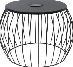 POCOline Beistelltisch schwarz Metall H/D: ca. 43x49 cm