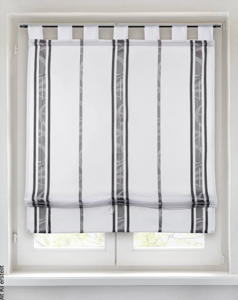 POCOline Bändchenrollo Klara grau B/L: ca. 80x140 cm