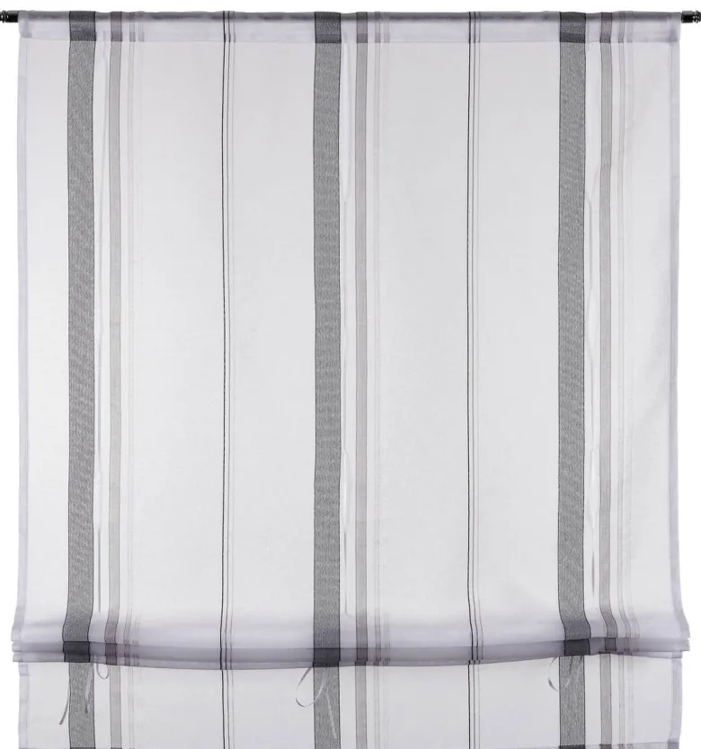 POCOline Bändchenrollo Lottie grau B/L: ca. 40x140 cm