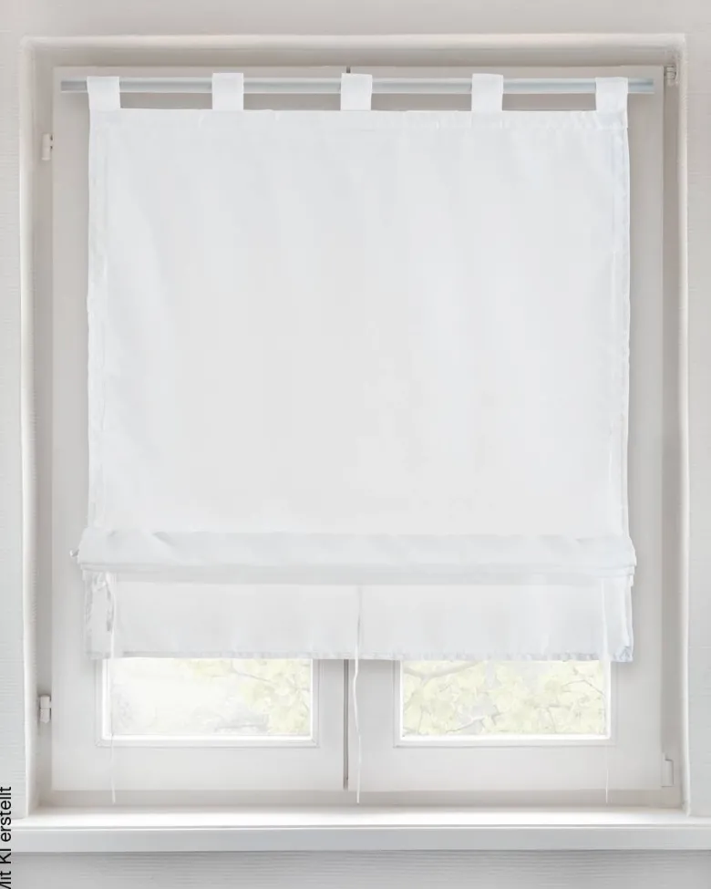 POCOline Bändchenrollo Nouveau weiß B/L: ca. 80x140 cm