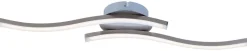 POCOline Deckenleuchte Berwin nickel matt Aluminium Metall Kunststoff B/H/T: ca. 56x7x12 cm