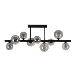 POCOline Deckenleuchte Leonardo schwarz Metall B/H/L: ca. 28,5x35x86 cm G9 9 Brennstellen