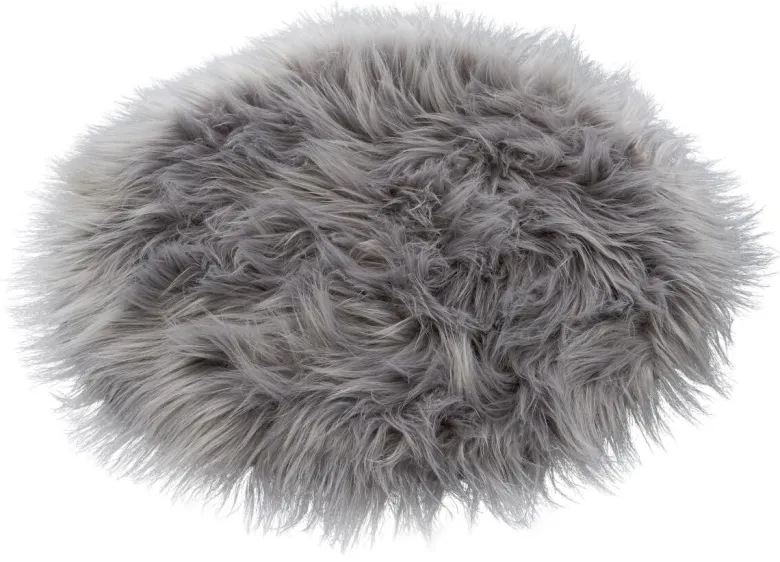 POCOline Deko-Fell silber Polyester D: ca. 30 cm