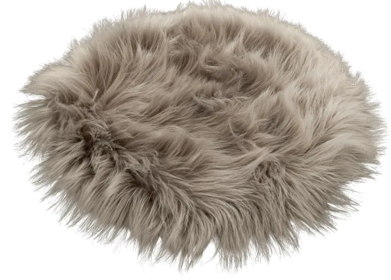 POCOline Deko-Fell taupe Polyester D: ca. 30 cm
