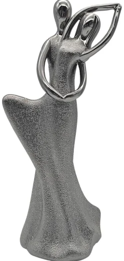 POCOline Deko-Figur silber Porzellan B/H/L: ca. 10,7x24,6x8,3 cm
