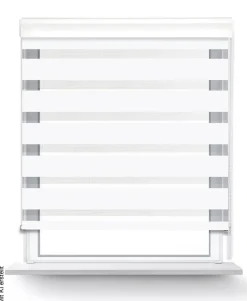 POCOline Doppelrollo mit Blende Easy-Fix weiß B/L: ca. 60x220 cm