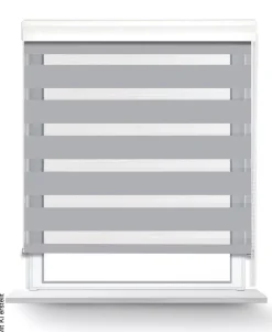 POCOline Doppelrollo mit Blende Easy Fix silber B/L: ca. 75x160 cm