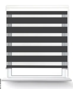 POCOline Doppelrollo mit Blende Easy-Fix anthrazit B/L: ca. 90x160 cm