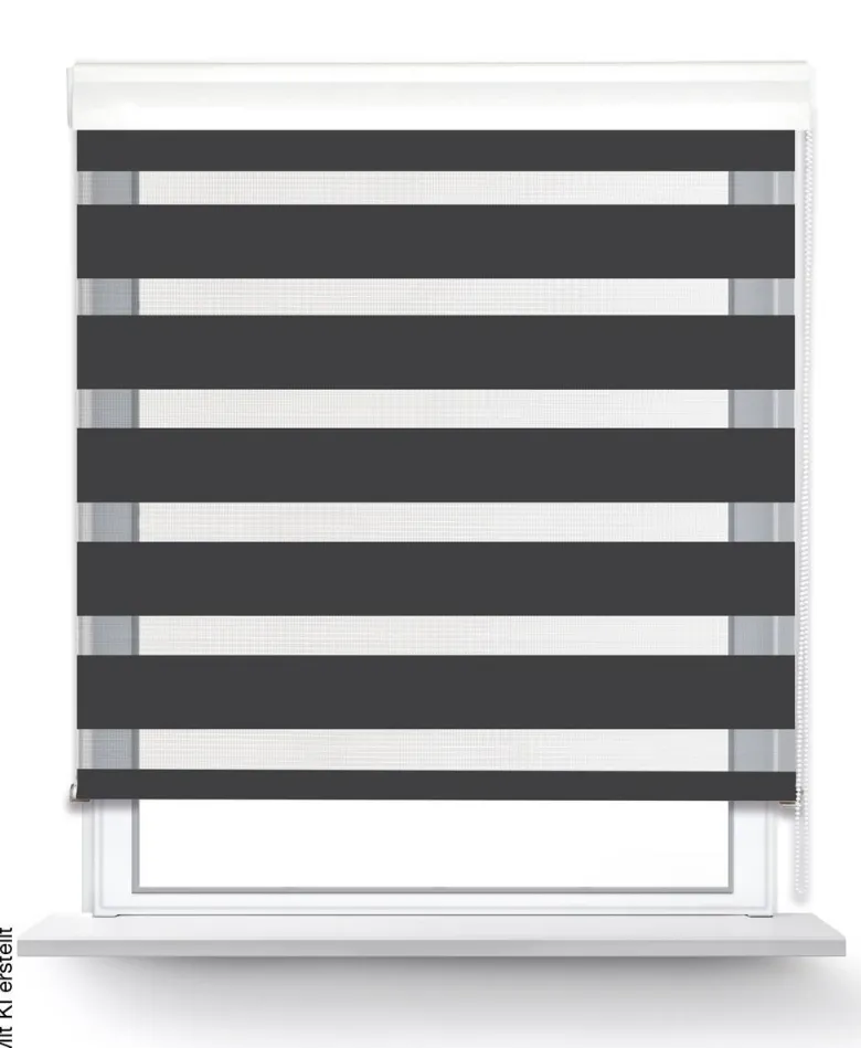 POCOline Doppelrollo mit Blende Easy-Fix anthrazit B/L: ca. 90x160 cm