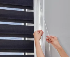 POCOline Doppelrollo mit Blende Easy-Fix anthrazit B/L: ca. 90x160 cm
