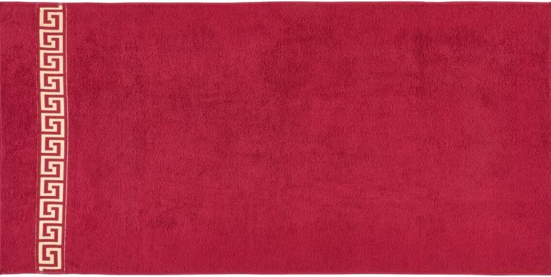 POCOline Duschtuch Mäander rot Baumwolle B/L: ca. 80x160 cm