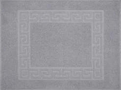 POCOline Duschvorleger Mäander silber Baumwolle B/L: ca. 50x70 cm