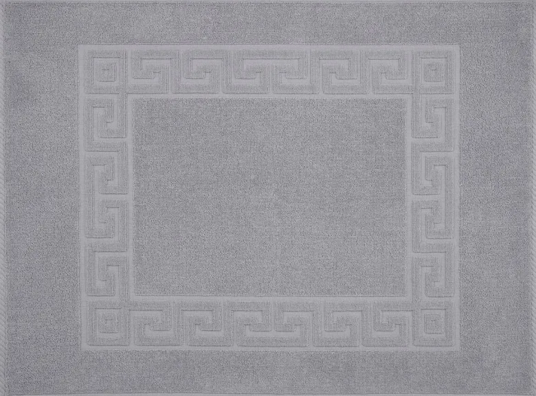 POCOline Duschvorleger Mäander silber Baumwolle B/L: ca. 50x70 cm