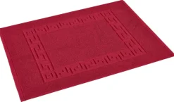 POCOline Duschvorleger Mäander rot Baumwolle B/L: ca. 50x70 cm