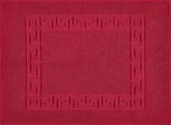 POCOline Duschvorleger Mäander rot Baumwolle B/L: ca. 50x70 cm