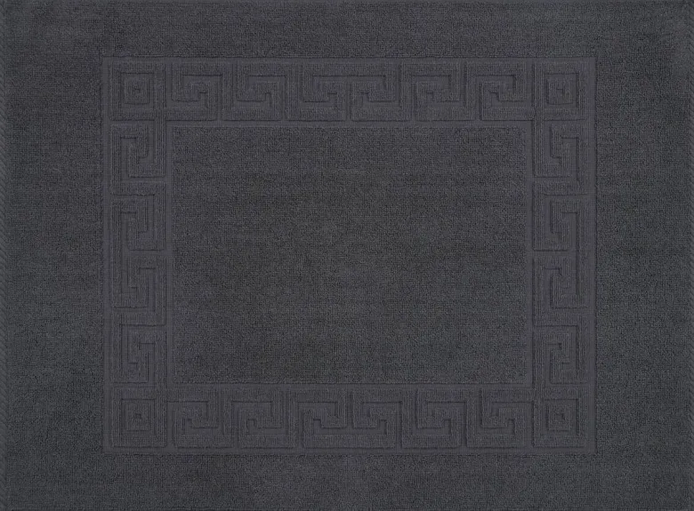 POCOline Duschvorleger Mäander schwarz Baumwolle B/L: ca. 50x70 cm