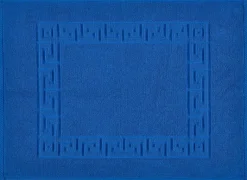 POCOline Duschvorleger Mäander blau Baumwolle B/L: ca. 50x70 cm