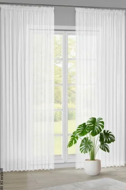POCOline Fertigstore Glitzer weiß B/L: ca. 300x245 cm