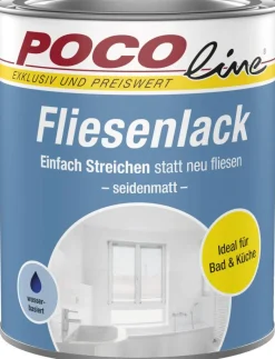 POCOline Fliesenlack Lichtgrau seidenmatt ca. 0,75 l