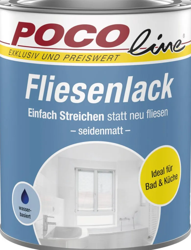 POCOline Fliesenlack Lichtgrau seidenmatt ca. 0,75 l