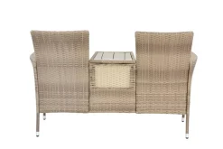 POCOline Gartenbank Love braun Stahl