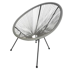 POCOline Gartensessel Acapulco grau Stahlrohr B/H/L: ca. 79x83x73 cm