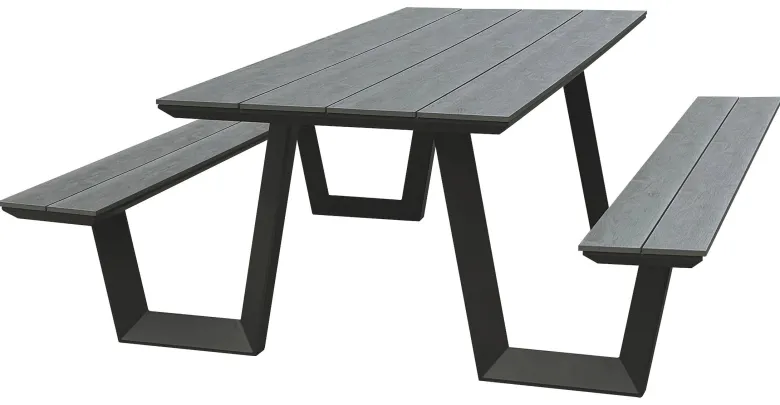 POCOline Gartensitzgruppe anthrazit Alu