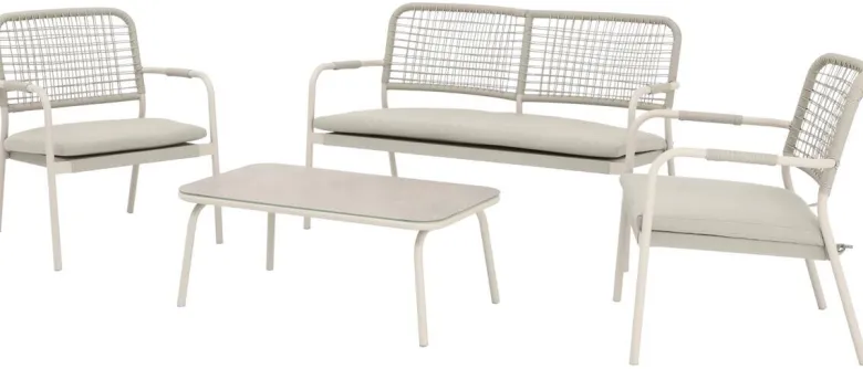 POCOline Gartensitzgruppe beige Stahl