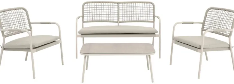 POCOline Gartensitzgruppe beige Stahl