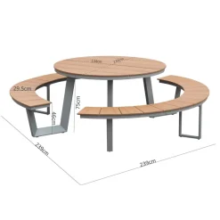 POCOline Gartensitzgruppe grau Alu