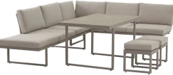 POCOline Gartensitzgruppe Tulum grau Glas