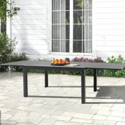POCOline Gartentisch dunkelgrau Aluminium B/H/L: ca. 90x75x135 cm