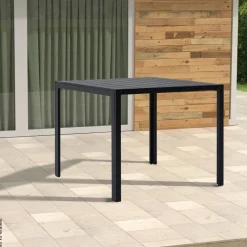 POCOline Gartentisch Mila schwarz Alu B/H/L: ca. 90x74x90 cm