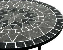 POCOline Gartentisch Mosaik schwarz Metall H/D: ca. 70x60 cm
