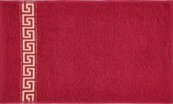 POCOline Gästehandtuch Mäander rot Baumwolle B/L: ca. 30x50 cm
