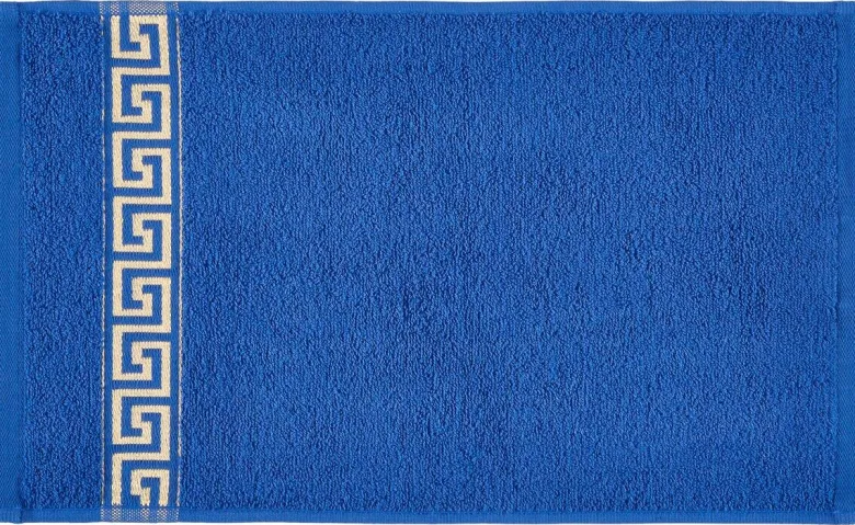 POCOline Gästehandtuch Mäander blau Baumwolle B/L: ca. 30x50 cm