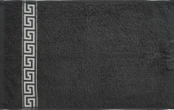 POCOline Gästetuch Mäander schwarz Baumwolle B/L: ca. 30x50 cm