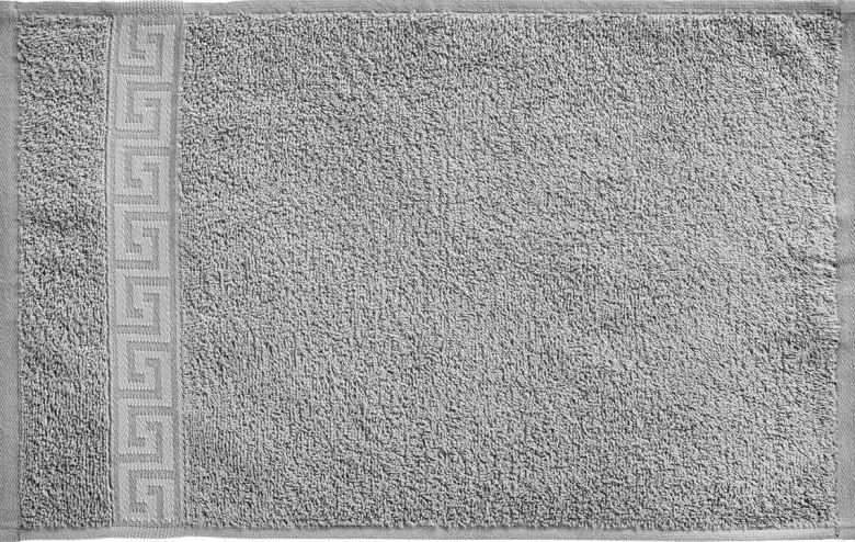 POCOline Gästetuch Mäander silber Baumwolle B/L: ca. 30x50 cm