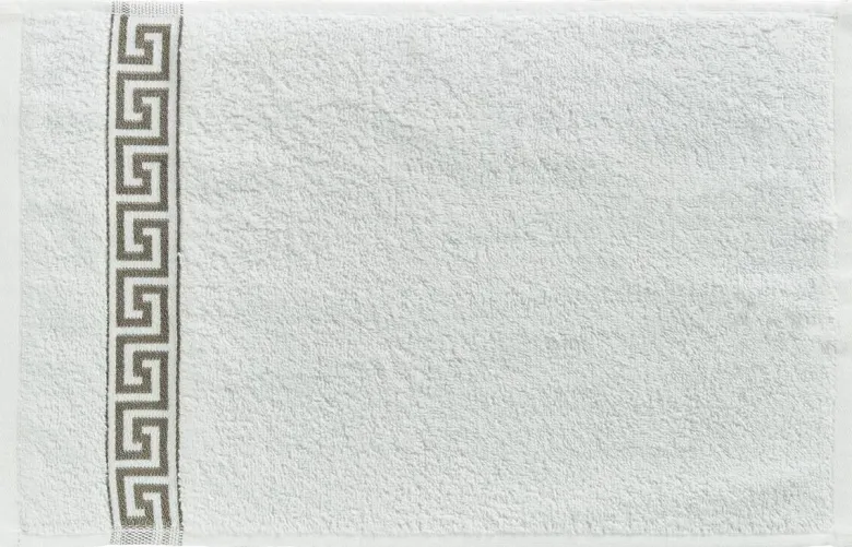 POCOline Gästetuch Mäander weiß Baumwolle B/L: ca. 30x50 cm