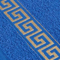 POCOline Handtuch Mäander blau Baumwolle B/L: ca. 50x100 cm